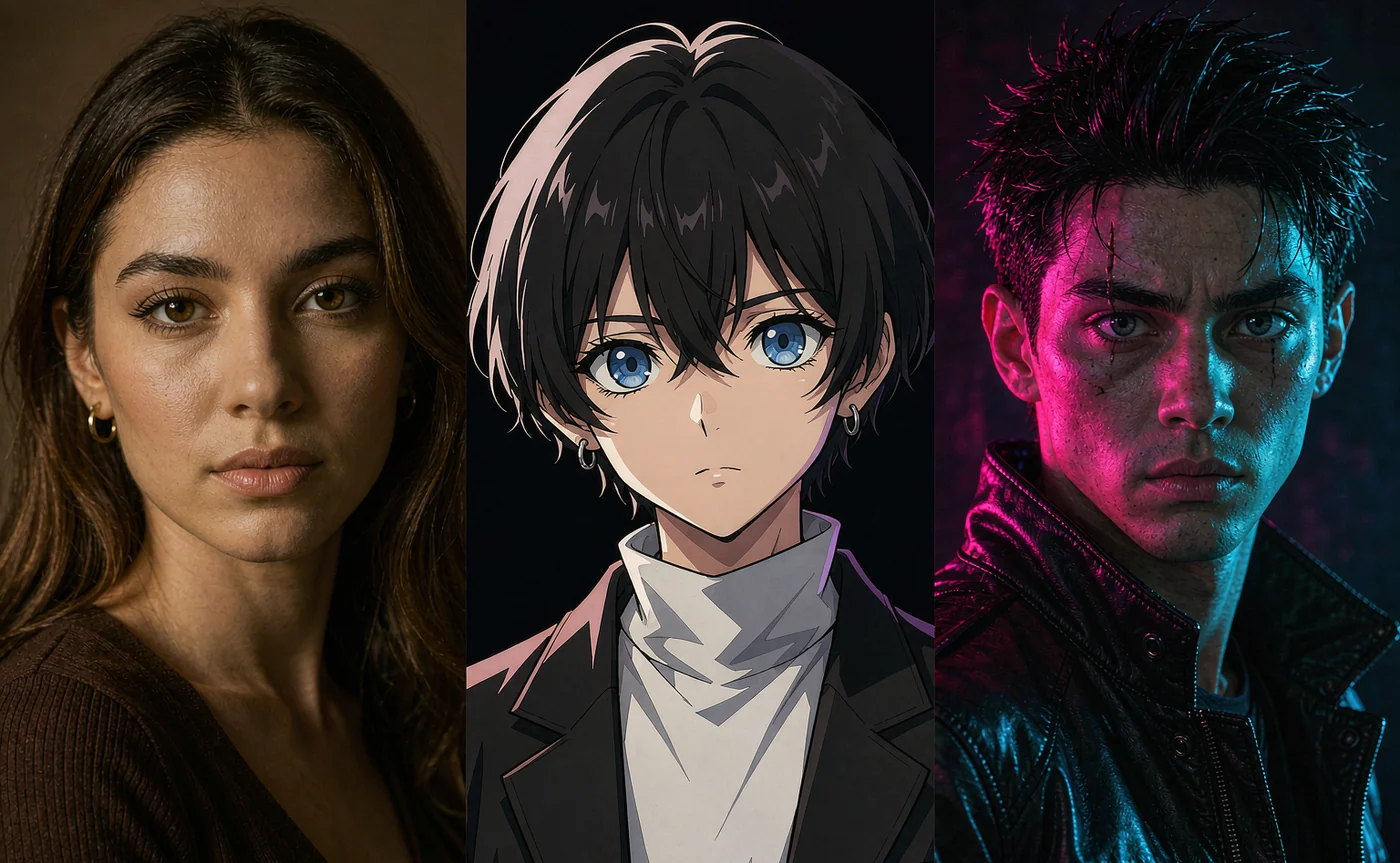 50+ Best Prompts for AI Character Portrait Generator (Anime, Realism & Cyberpunk)
